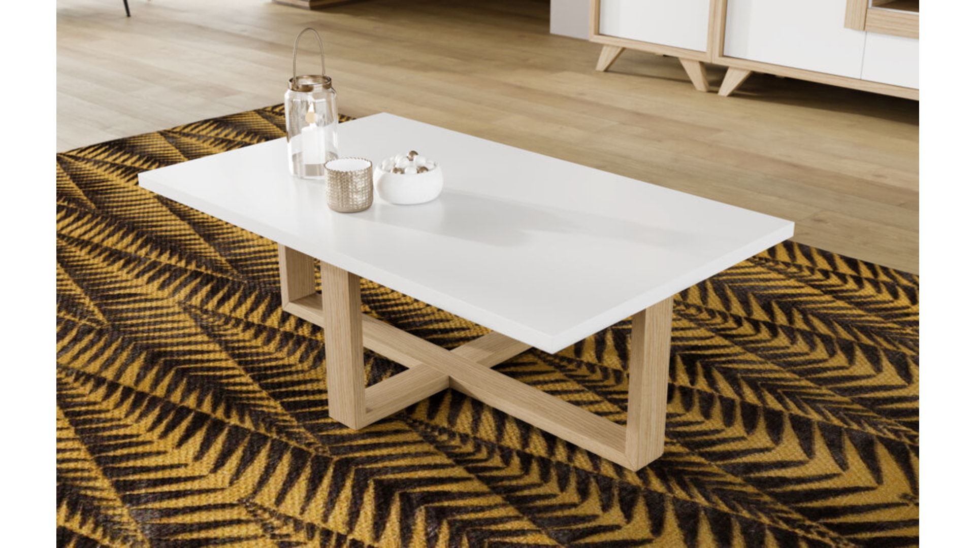 CJ Decor Mesa de centro retangular